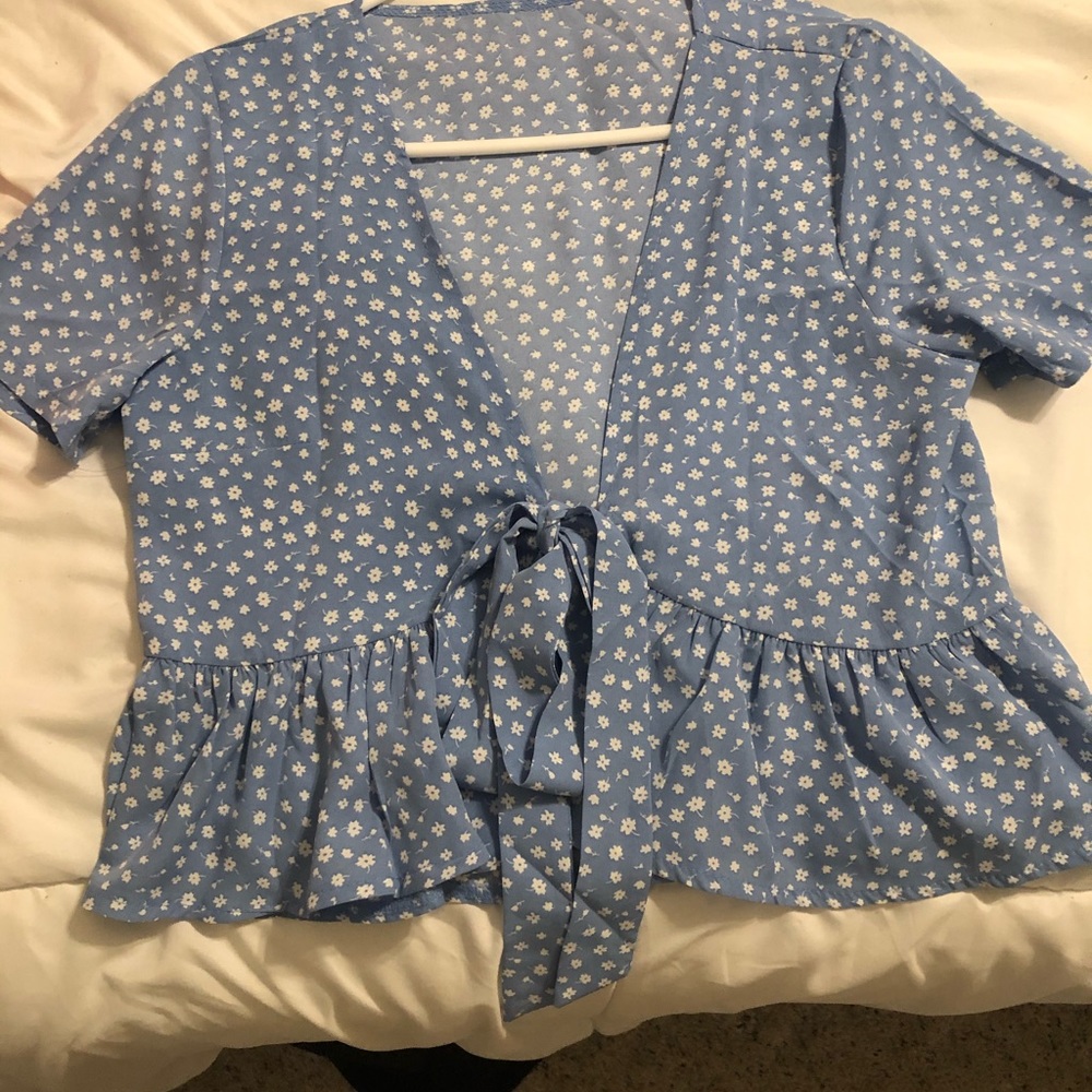 Cute tie blouse
